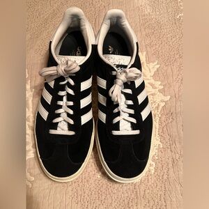 Adidas Women’s Gazelle Bold Black and White Sneakers 10.5